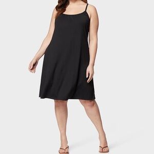 32 Degrees Black Spaghetti Strap Midi Dress